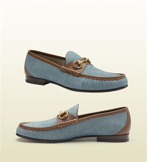 gucci loafer denim